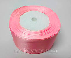 Стрічка атлас 5 см рожевий