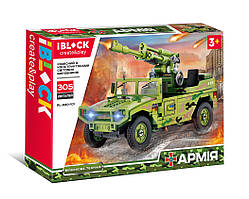 Конструктор блочний арт. 920-101 IBLOCK Армія джип зенітка, 305 деталей