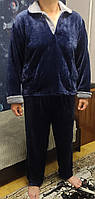Теплая зимняя мужская махровая пижама, домашний костюм, р. Л(46-48), ХЛ(50-52), 2ХЛ(52-54), 3Хл (54/56)