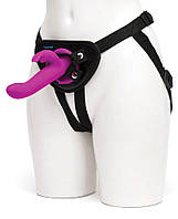 Страпон-кролик із вібрацією та трусиками Happy Rabbit Rechargeable Vibrating Strap-On Harness Set