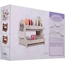 Сушарка для посуду Violet House Ажур Gray 38х28х41.5 см (0414 Ажур METAL)
