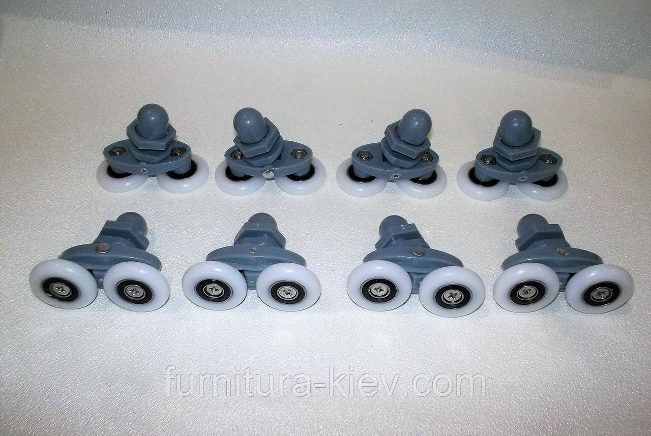 Набір коліс для душової кабіни подвійних ( В-27) -25мм, фото 1