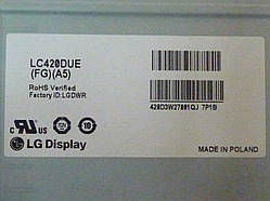 Матриця LC420DUE-FGA5 від LED-телевізора LG 42LB551V-ZA.BDRWLDU