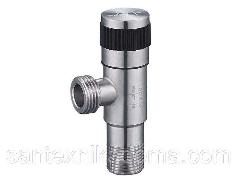 Кран кутовий SOLONE 1/2*1/2 DF-1022 із нержавіючої сталі