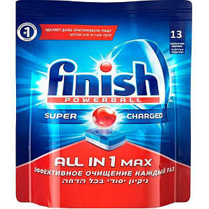 Таблетки для посудомийної машини 13 шт таблетки, сода ефект FINISH All in 1 Max