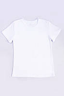 Класична біла дитяча футболка тм АВЕКС розмір 104-128 см