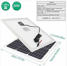 Сонячна батарея BIGBlue B433 20W Solar panels портативна сонячна панель, зарядний пристрій, фото 6