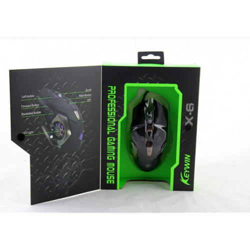 Манипулятор оптический компьютерный (мышка) игровой проводной Keywin X6 ...