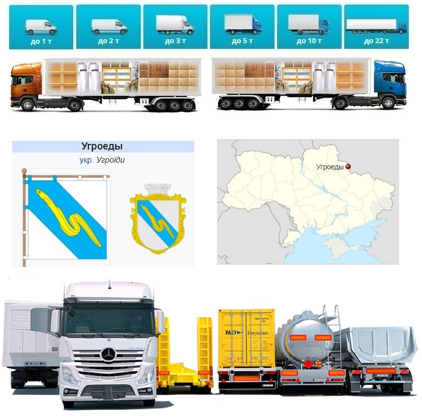 Вантажоперевезення  із Угроїдів в Угроїди