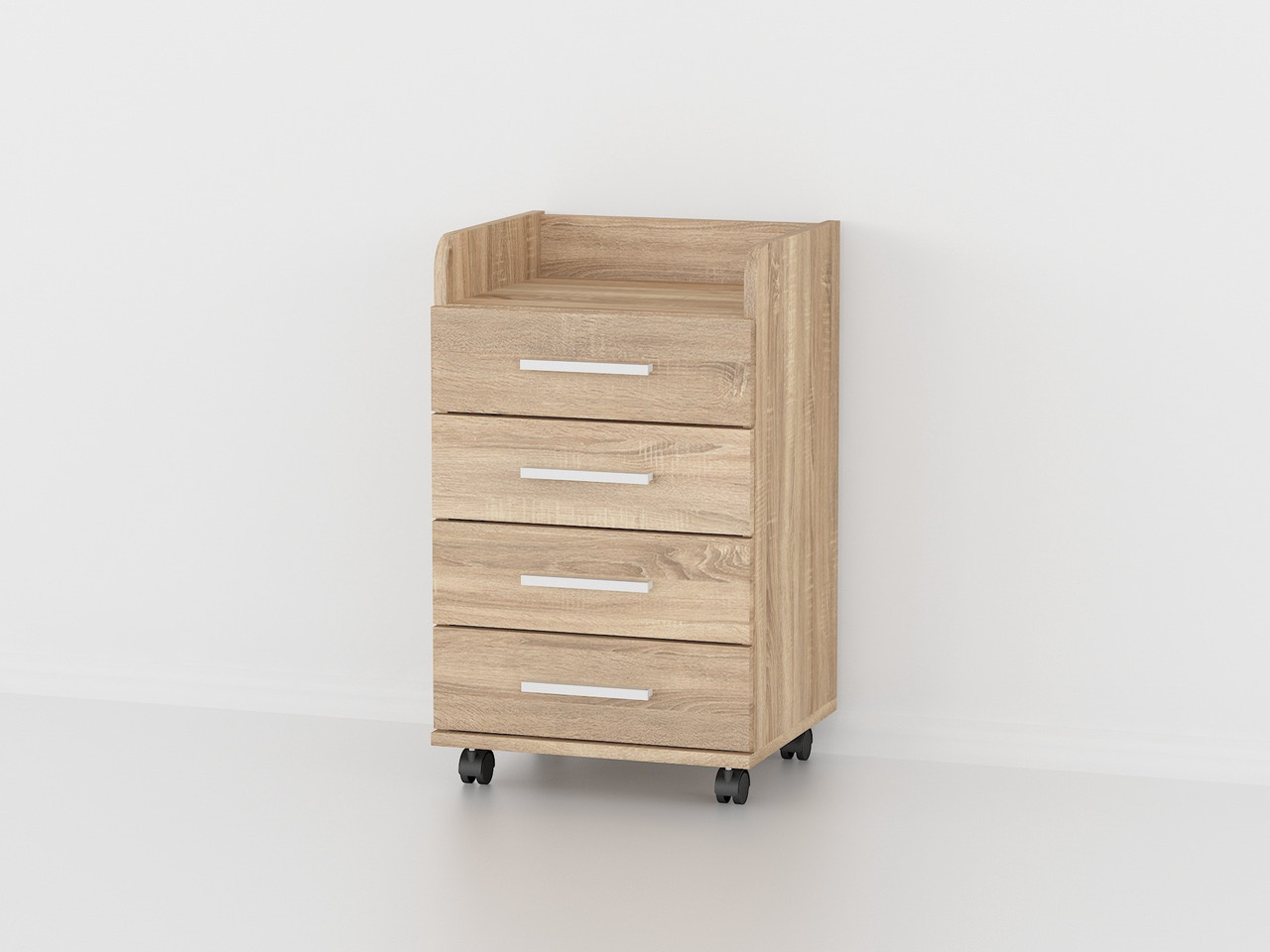 Тумбочка на Колесиках Forte Vilda 664x400x356 Дуб Сонома — Купить ...