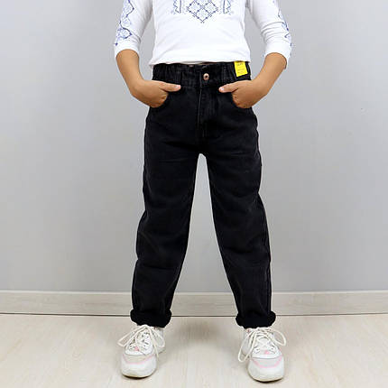 1701 Чорні підліткові джинсові штани слоучі тм F&D Kids розмір 16/170 см, фото 1