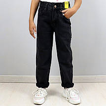 1701 Чорні підліткові джинсові штани слоучі тм F&D Kids розмір 16/170 см, фото 2