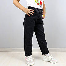1701 Чорні підліткові джинсові штани слоучі тм F&D Kids розмір 16/170 см, фото 3