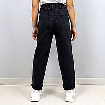 1701 Чорні підліткові джинсові штани слоучі тм F&D Kids розмір 16/170 см, фото 4