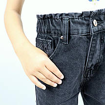 1701 Чорні підліткові джинсові штани слоучі тм F&D Kids розмір 16/170 см, фото 5