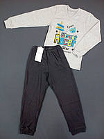 Піжама дитяча для хлопчика з інтерлоку Gabbi PGM-19-3 122см сіра з темно-сірим 11878