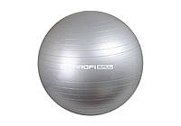 Фитбол мяч для фитнеса ProfiBall 65 см без насоса серый