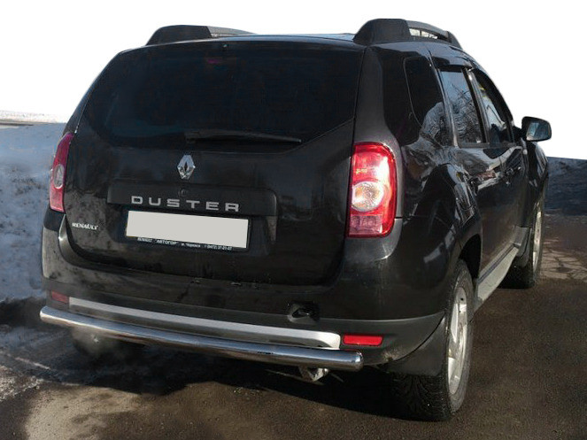Задня дуга пряма (нерж.) для Renault Duster 2008-2017 рр