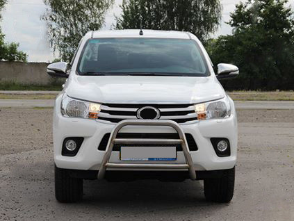 Передній захист WT023 (нерж) для Toyota Hilux 2015- рр, фото 1