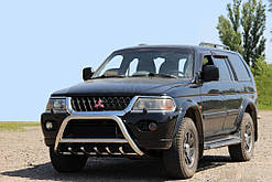 Кенгурятник WT003 (нерж) для Mitsubishi Pajero Sport 1996-2007 рр
