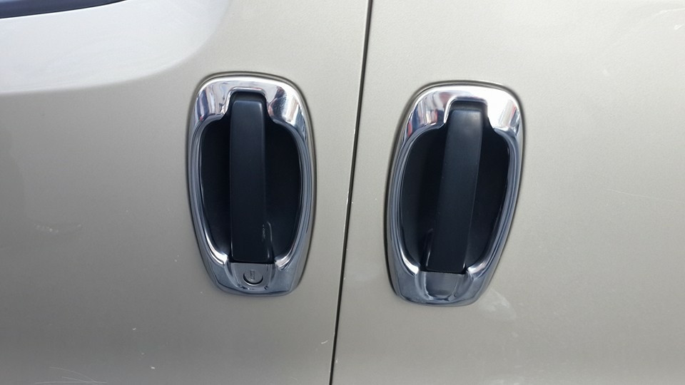 Накладка вокруг ручек (4 шт, нерж) Carmos - Турецкая сталь для Opel Combo 2012-2018 гг - фото 2 - id-p1451655879
