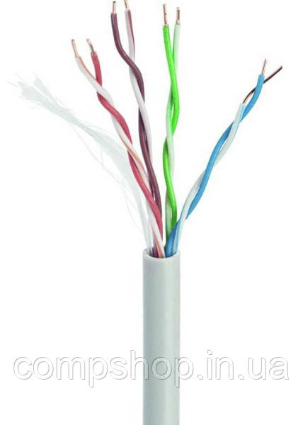 Кабель CAT 5e UTP (4х2х0.48) Cablexpert омідненний (CCA), 305м (UPC-5004E-SOL) (код 70563)