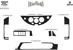 Накладки на панель Дерево для Nissan Note 2004-2012 рр
