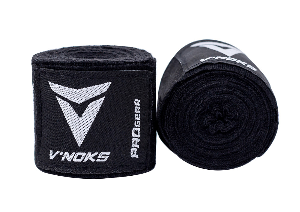 Бинти боксерські V`Noks 4,5m Black - фото 1 - id-p1411148350