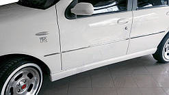 Молдинг дверей (6 шт, нерж) для Fiat Palio 1998- рр