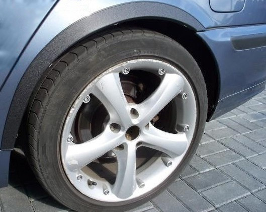 Накладки на арки (4 шт, чорні) для BMW 3 серія E-46 1998-2006 рр від VLF комп., фото 1