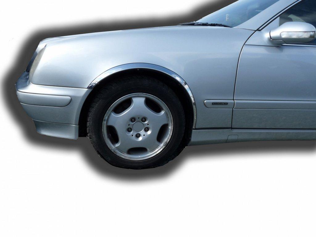 Накладки на арки (4 шт, нерж) для Mercedes CLK W208 1997-2002 рр від VLF комп., фото 1