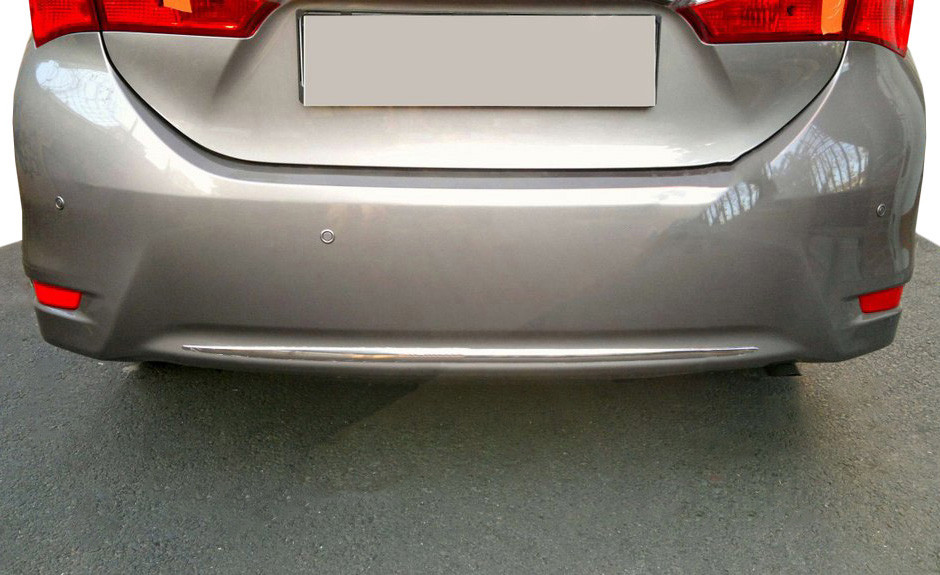 Кромка бампера (нерж) для Toyota Corolla 2013-2019 рр, фото 1