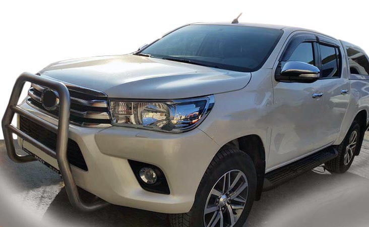 Передній захист QT007 (нерж) для Toyota Hilux 2015- рр, фото 1