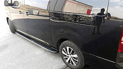 Бокові пороги Bosphorus Grey (2 шт., Алюміній) XS – Коротка база для Peugeot Traveller 2017- рр