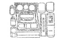 Декоративные накладки на панель Титан для Seat Leon 1999-2005 гг