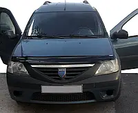 Дефлектор капота (мухобойка) (EuroCap) для авто. Dacia Logan I 2005-2008 гг