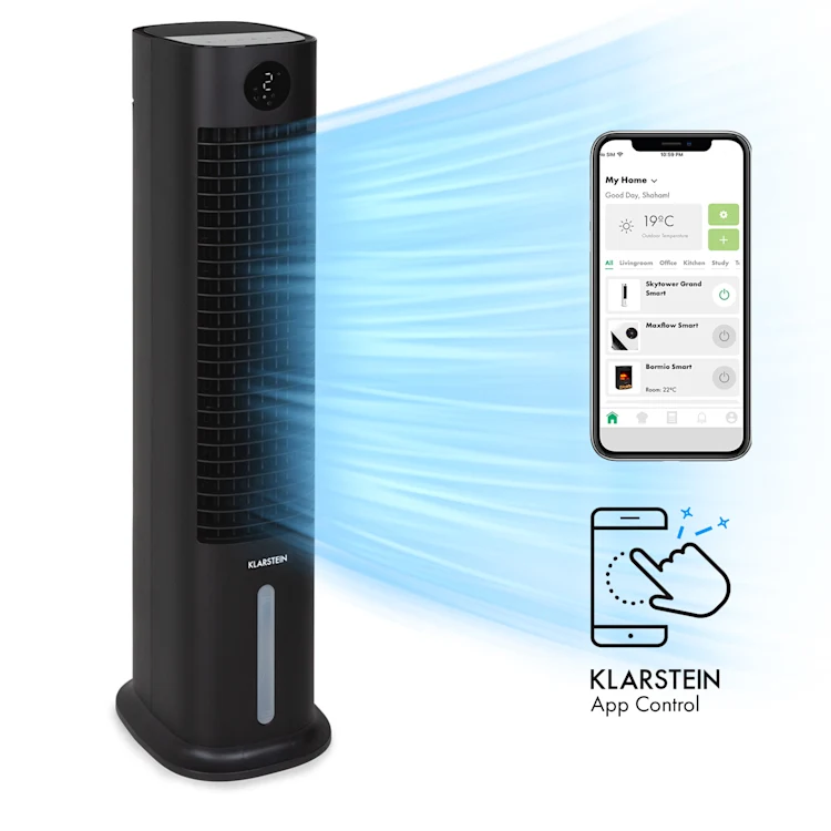 Мобільний кондиціонер охолоджувач повітря Klarstein Skytower Grand Smart, Німеччина