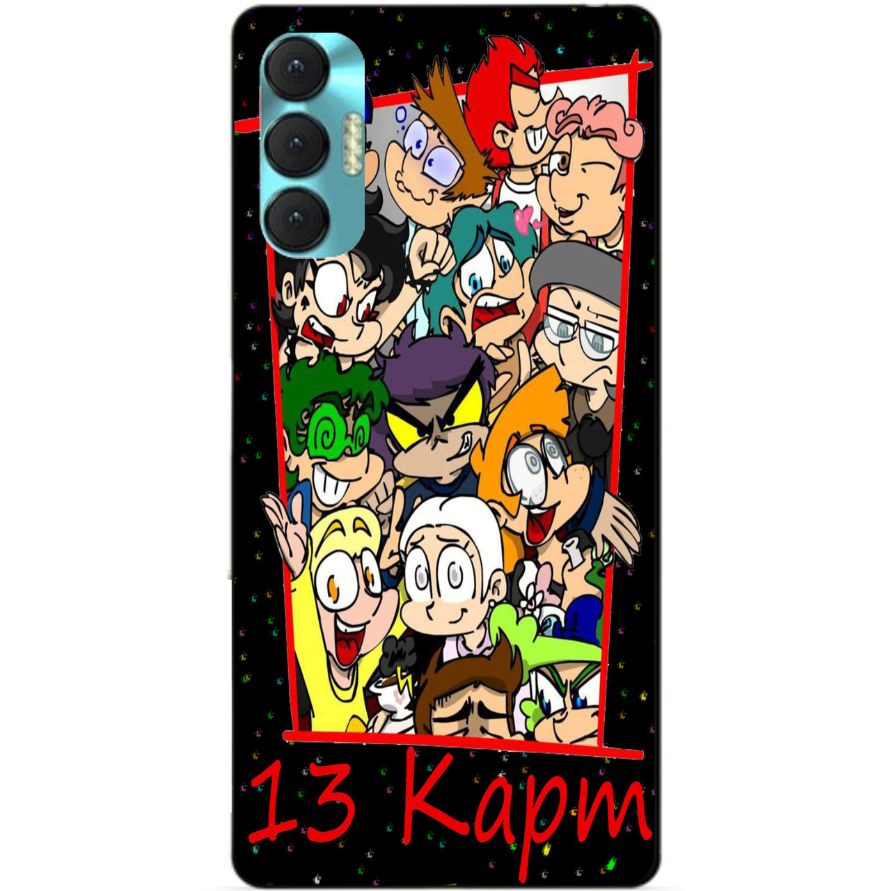 Силиконовий бампер чохолу для Tecno Spark 8p з коміксом 13 карт