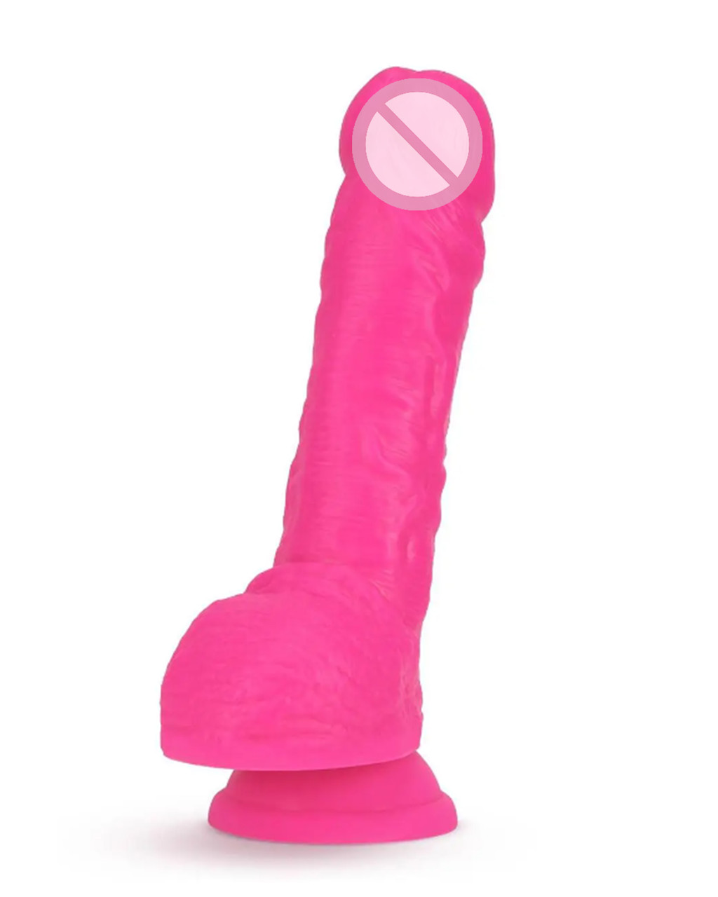 Фаллоімітатор реалістичний на присослі Blush Neo 9 Inch Dual Density Dieldo Neon Pink