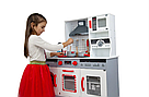 Дитяча дерев'яна кухня іграшкова AVKO Афіна для дітей від 3 років звукові та світлові ефекти + набор посуду, фото 4