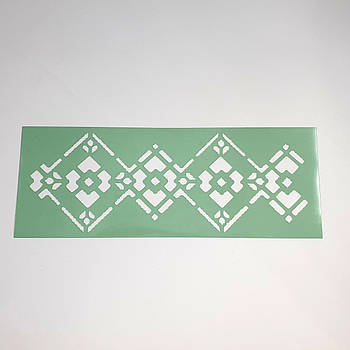 Бордовий трафарет візерунок No120 9.5х26 см