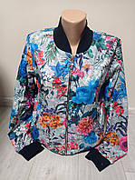 Яскрава куртка в квітах "Блакитні троянди" для дівчинки підлітка Turkey Туреччина на 12-18 років