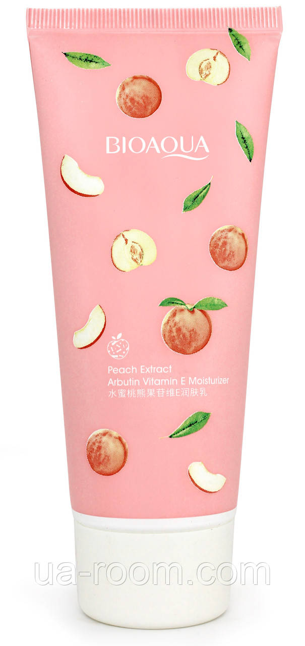 Універсальний крем для тіла з екстрактом персику BIOAQUA Peach Extract Arbutin Vitamin E Moisturizer, 100g.