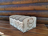 Дерев'яний ящик для спецій | Дерев'яна яна коробка для спецій! Напис УКР Оригінальне оформлення подарунка! 30х17