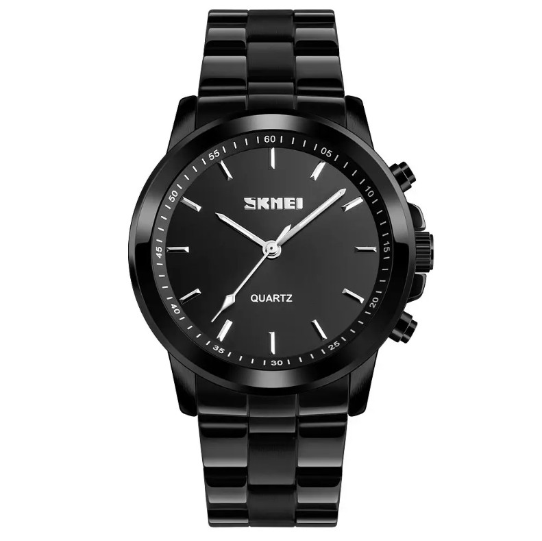 Класичний чоловічий годинник Skmei 1324 чорні, фото 1