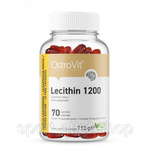 Натуральна добавка OstroVit Lecithin 1200, 70 капсул, фото 1