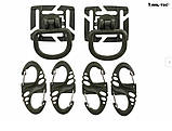 Набір карабінів і обертових кілець Mil-Tec DURAFLEX MOLLE D-RING S-HOOK Olive 13457601, фото 4