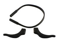 Шнурок для очок силіконовий + антислип стоппер на завушник, для дитячих оправ 17-18 см (удлінник завушника)