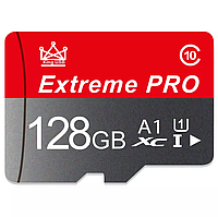 Карта памяти, Флешка TF card MicroSD 128GB Class 10 + SD Adapter микро сд 128 гб для телефона ExtremePRO-128JU