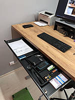 Шухляда Чорна 85*25 см висувна металева із замком: для ноутбука, документів та канцтоварів T-COM850 (Complement, Данія).